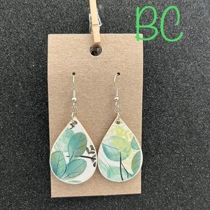 Homemade wood earrings